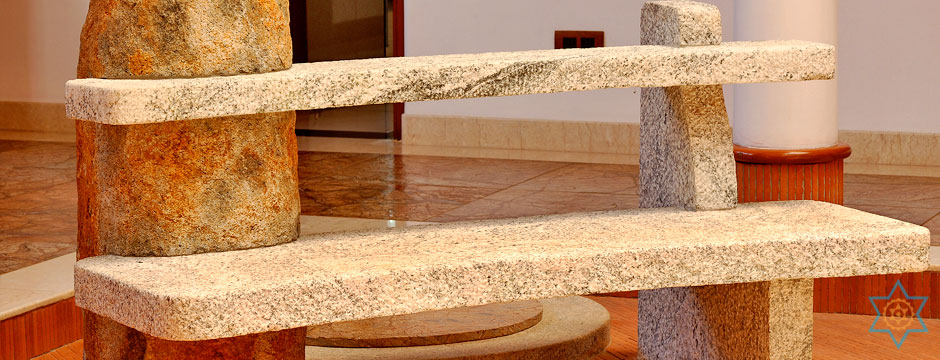 Auryaj granite stone carvings and sculptures of benches are individually hand crafted