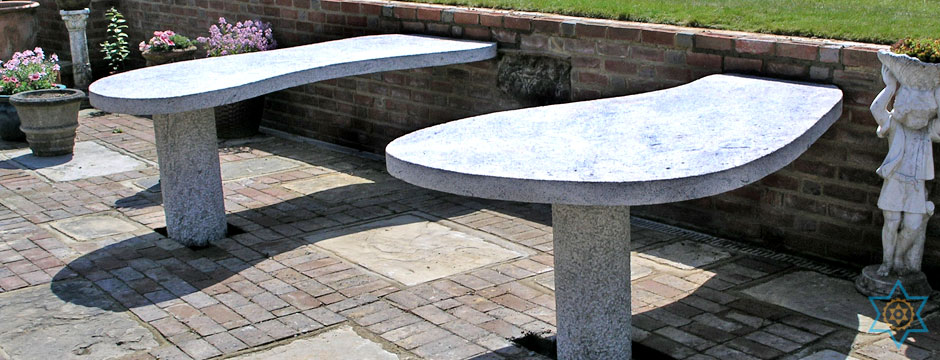 Auryaj granite stone carvings and sculptures of benches are comfortable