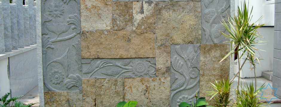 Auryaj's granite stone lanterns, fountains, benches, and wall panels will project your status