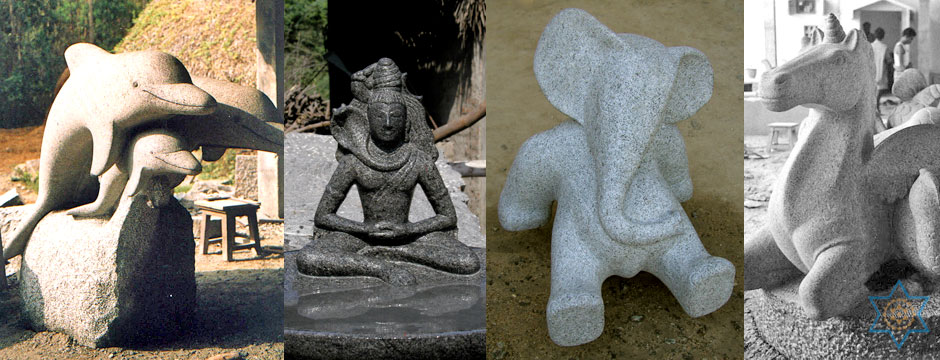 Auryaj granite stone carvings and sculptures of statues are identified with inspiration, tradition, and innovation
